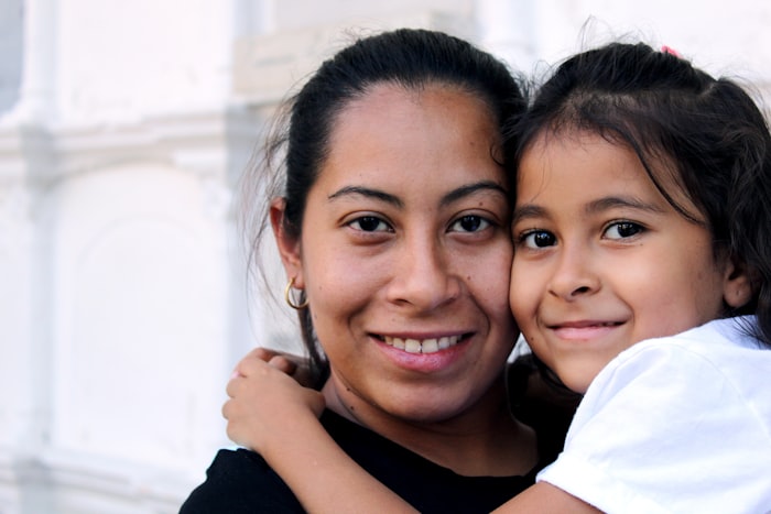 A Latina mother and daughter